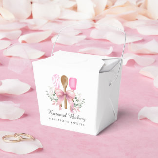 Ballotins Ustensiles de boulangerie aquarelle avec boue rose