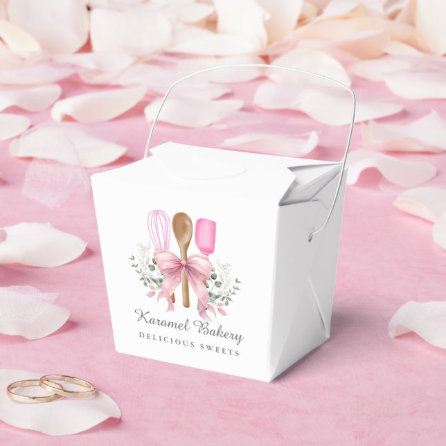 Ballotins Ustensiles de boulangerie aquarelle avec boue rose (Mariage)