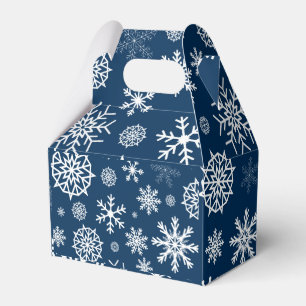 Ballotins Vacances de Noël de flocon de neige de bleu marin
