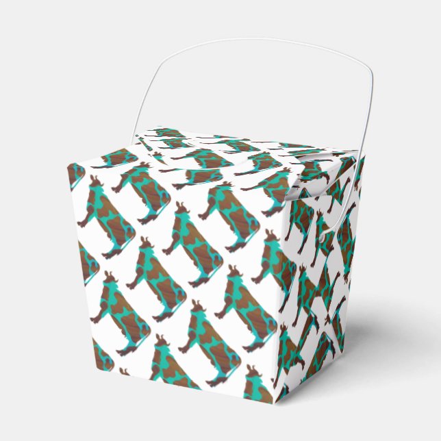 Ballotins Vache Silhouette Brown et Turquoise (Verso)