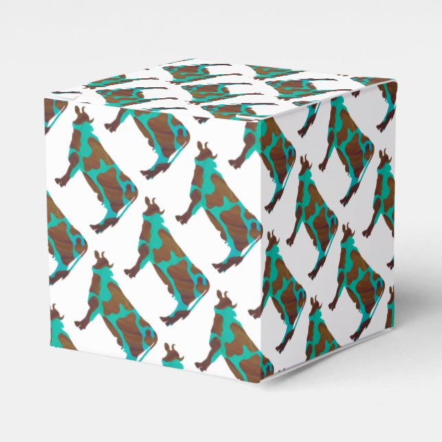 Ballotins Vache Silhouette Brown et Turquoise (Verso)