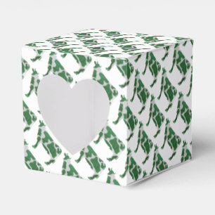Ballotins Vache Silhouette verte et blanche
