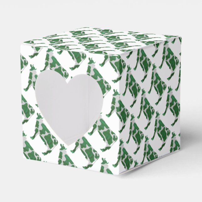 Ballotins Vache Silhouette verte et blanche (Verso)