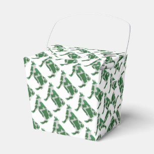 Ballotins Vache Silhouette verte et blanche