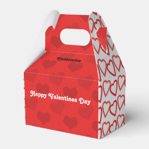 Ballotins Valentines Jour Rouge et Coeurs blancs Ballotin