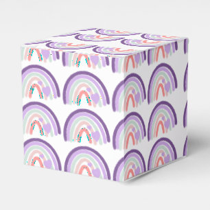 Ballotins Valentines violet main tiré Motif arc-en-ciel