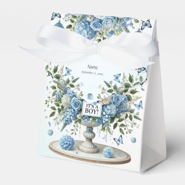 Ballotins Vase bleu blanc Floral Ballotin (Verso)