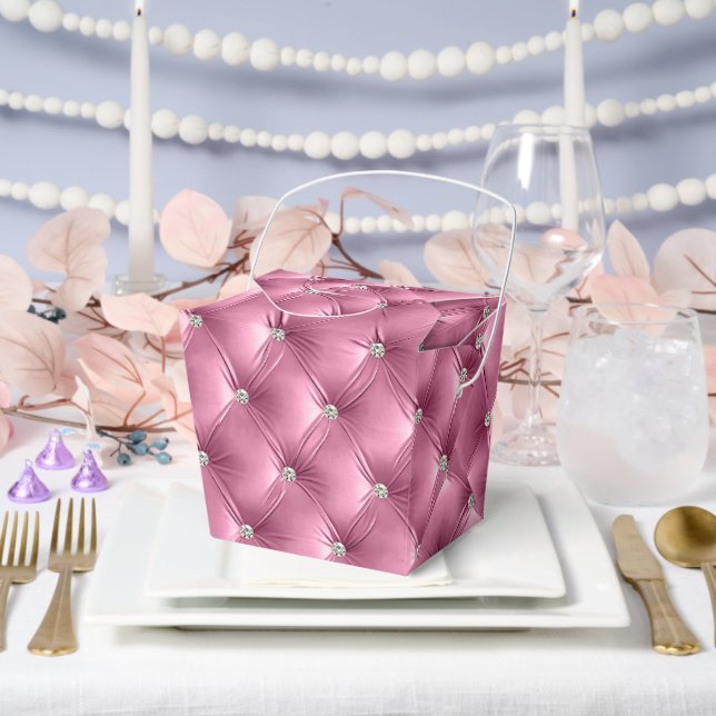 Ballotins Velours Luxe Glam Rose Tendre Simili Velours (Mariage)