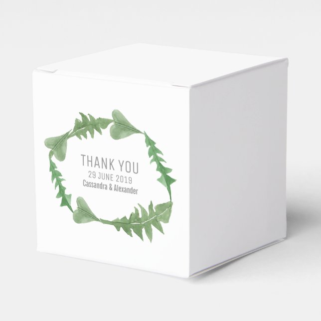 Ballotins Verdure Aquarelle Foliage Mariage (Verso)