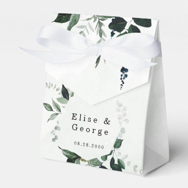 Ballotins Verdure rustique Aquarelle Eucalyptus Mariage (Verso)