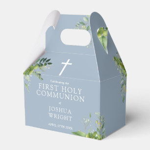 Ballotins Vert Dusty Bleu Première Communion Sainte