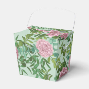 Ballotins Vert et rose Mariage Pastel Lumière Florale