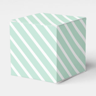 Ballotins Vert menthe écume de mer rayures blanches motif ob