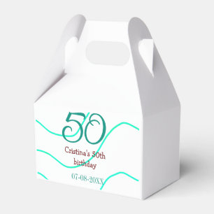 Ballotins Vert rouge 50 anniversaire ajouter nom date p