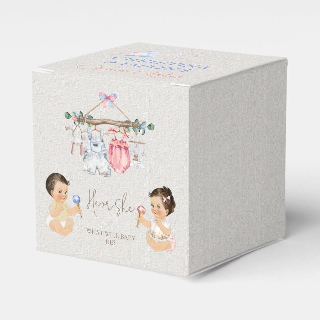 Ballotins Vêtements de bébé Genre Révéler ivoire rose bleu (Verso)