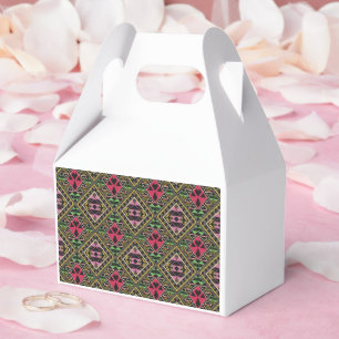 Ballotins Vibrant rose et vert tissu Abstrait Art