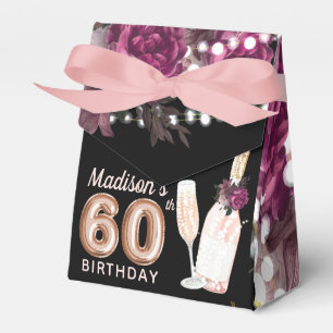 Ballotins Vin Rose de luxe 60e anniversaire adulte personnal