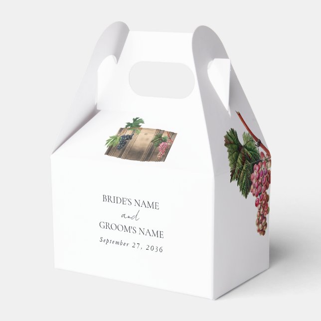 Ballotins Vin rustique Barrel Vignoble Mariage (Verso)