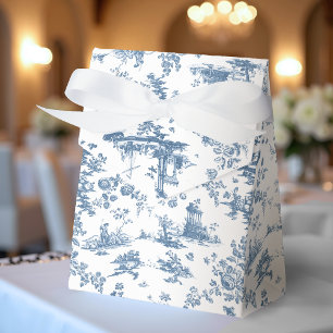 Ballotins Vintage Anglais Floral Toile de Jouy-Blue