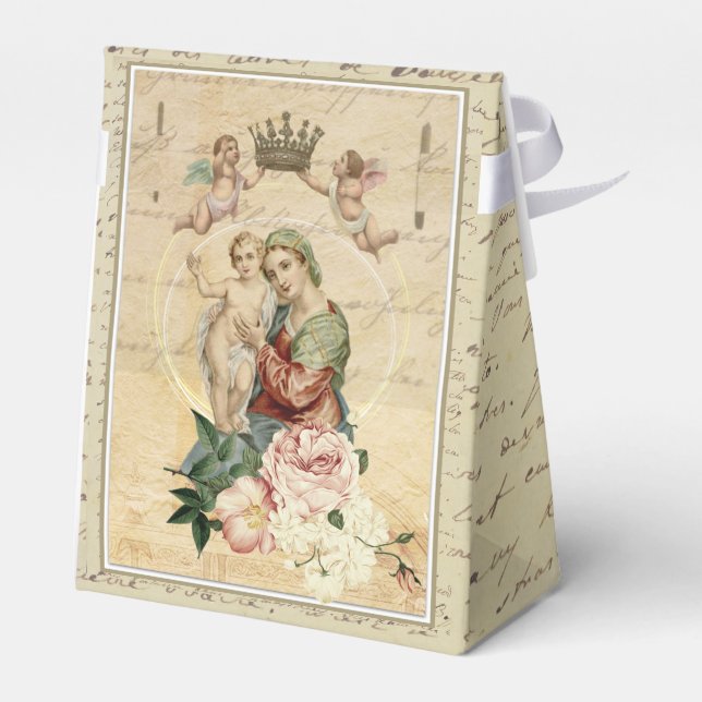 Ballotins Vintage catholique Sainte Vierge Marie (Arrière)
