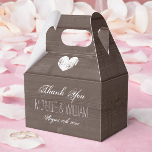 Ballotins Vintage pays chic boîte de faveur mariage de grain