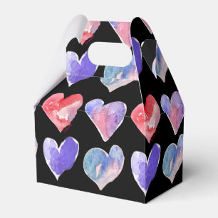 Ballotins Violet Purple Coeurs Noirs 5 Boîte en papier