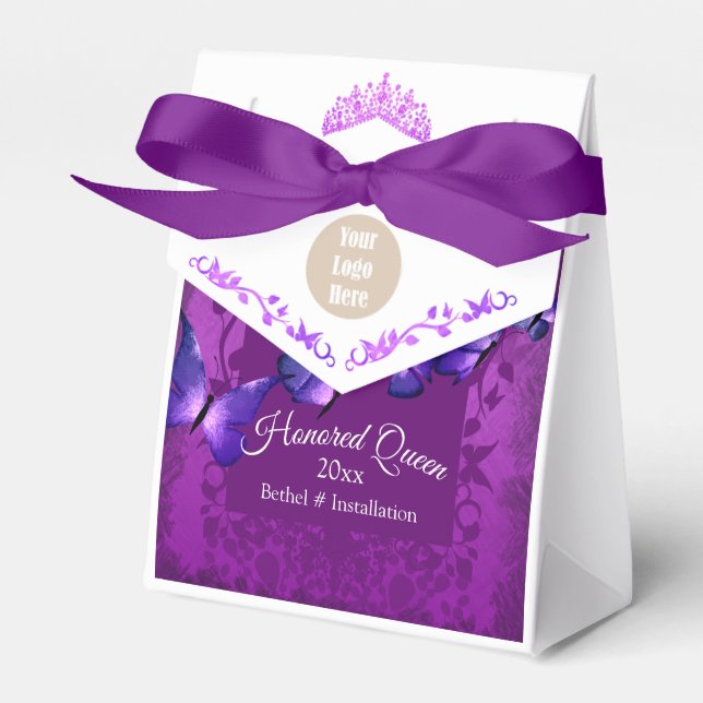 Ballotins Violet rose Berry Purple Butterfly Job's Daughers (Verso)