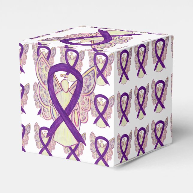 Ballotins Violet Sensibilisation Ruban Angel Party Favoriser (Verso)