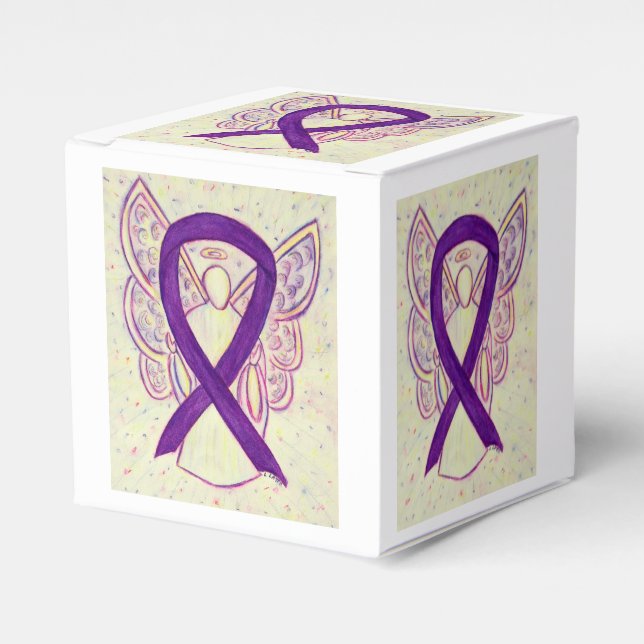 Ballotins Violet Sensibilisation Ruban Angel Party Favoriser (Verso)