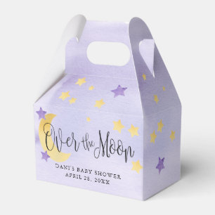 Ballotins Violet sur la Lune, Baby shower Lune étoiles