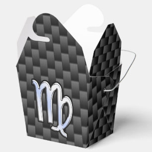 Ballotins Virgo Zodiac Sign on Charcoal Carbon Fiber Style