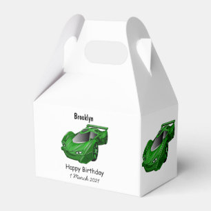 Ballotins Voiture de sport verte avec illustration airfos