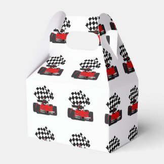 Ballotins Voiture Red Race avec drapeau À damiers