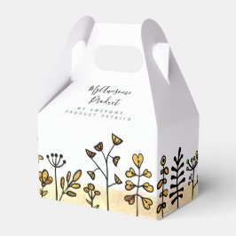 Ballotins Votre Logo Cute Gold & Black Floral Marqué