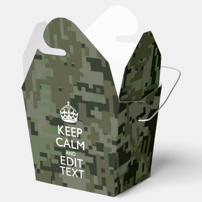 Ballotins Votre propre texte Camo numérique Woodland Restez  (Ouvert)