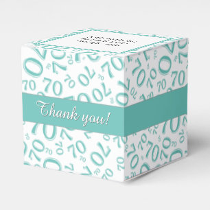 Ballotins Votre texte 70e anniversaire Numéro Motif Turquois