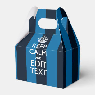 Ballotins Votre texte sur Garder Calme Bleu Stripes