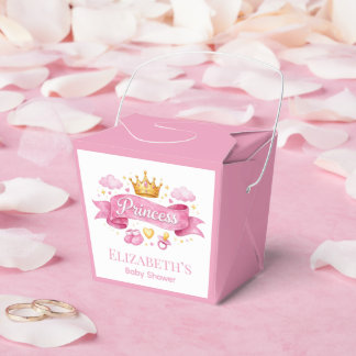 Ballotins Watercolor Princess Pink Girl Baby Shower Favor