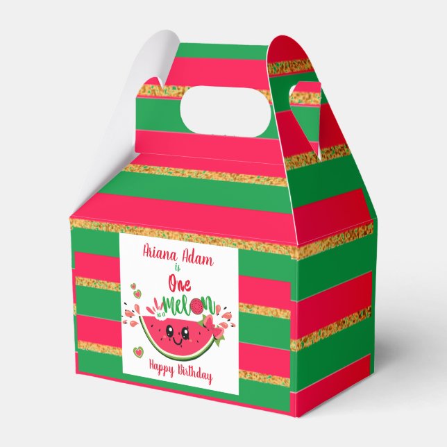 Ballotins Watermelon One in a Melon Girl's First Birthday (Verso)