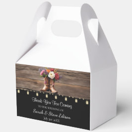 Ballotins Western Cowboy Boots Floral Mariage élégant