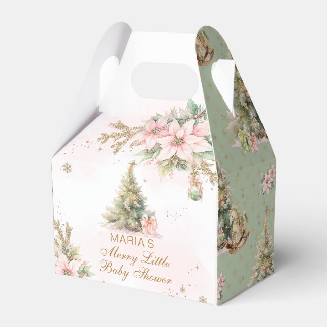 Ballotins Whimsical Merry Little Baby shower Rose vert fille (Verso)