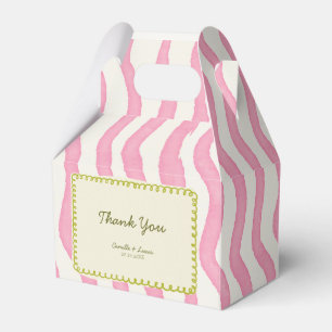 Ballotins Whimsical Moderne Rose & Vert Mariage Faveur Boxes