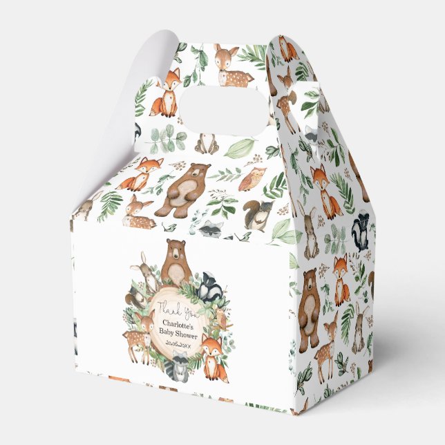 Ballotins Whimsical Woodland Animaux Wild One Baby Boy Party (Arrière)