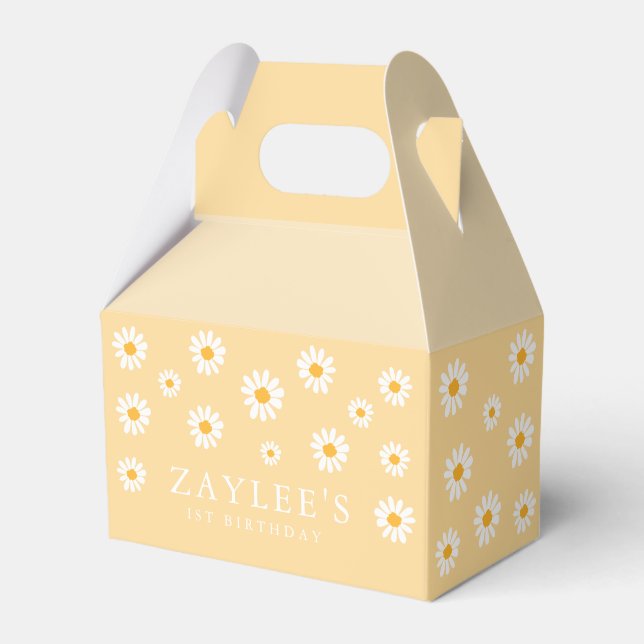Ballotins Wild One 1er anniversaire fête Jaune Boho Daisy (Verso)