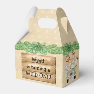 Ballotins Wild One Birthday Safari Animal Favor Box