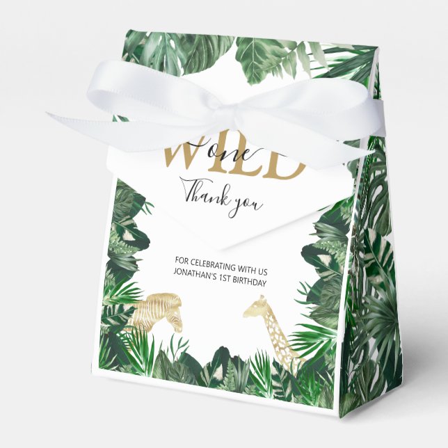 Ballotins Wild One Jungle Safari Thème 1er anniversaire fête (Verso)