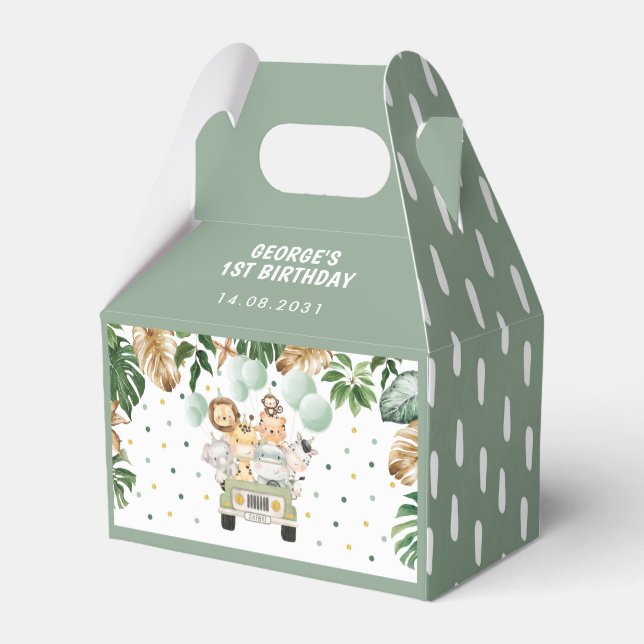Ballotins Wild Tropical Jungle Safari Animaux Anniversaire (Verso)