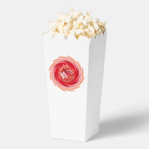 Ballotins Wild Wolf Whirling boîtes de pop-corn blanches