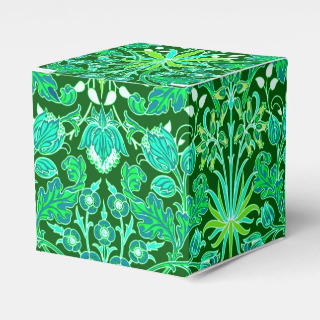 Ballotins William Morris Hyacinth Imprimer, Emerald Green (Verso)
