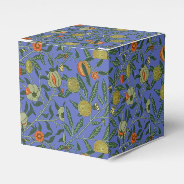 Ballotins William Morris Pomegranate Bleu papier peint color (Verso)